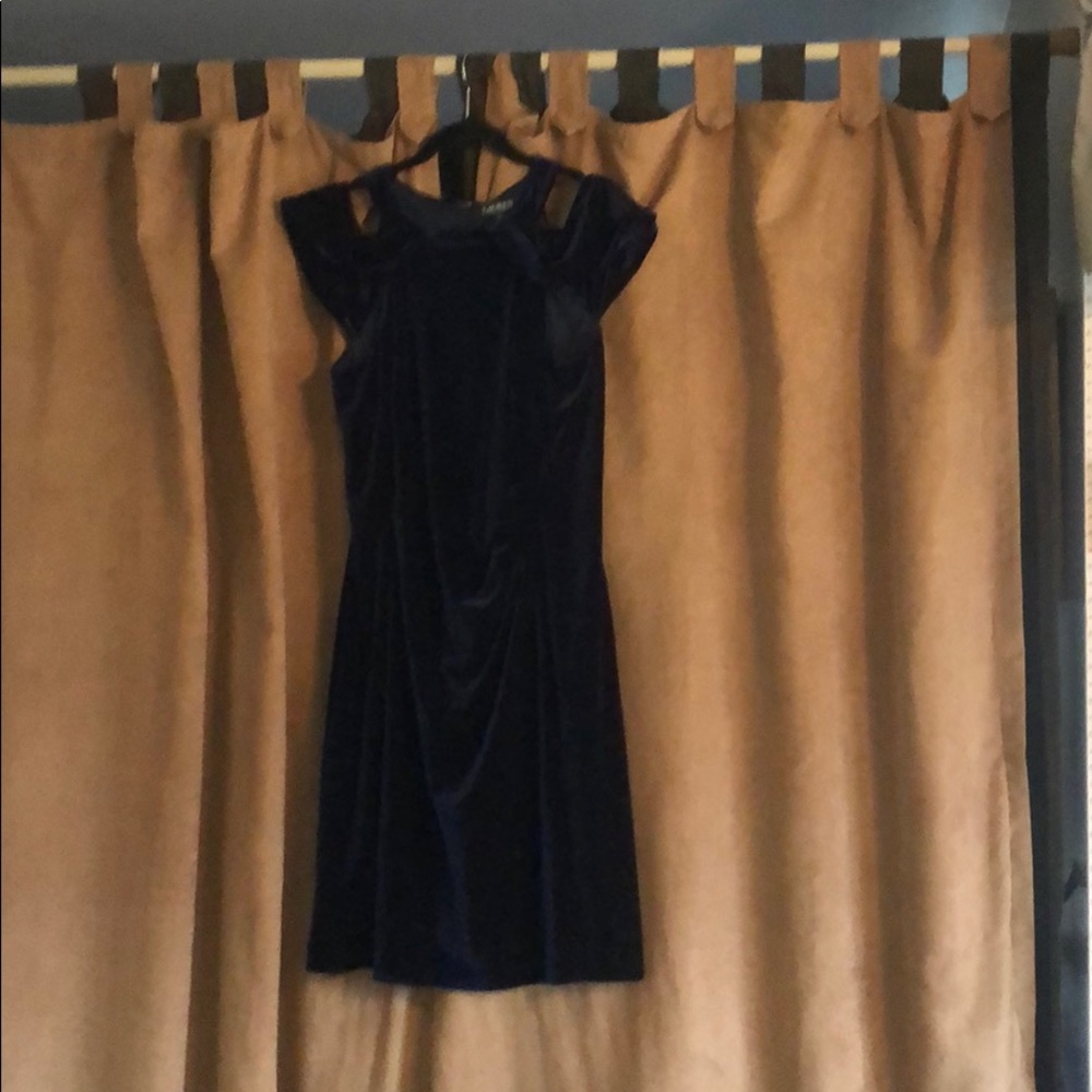 Navy Blue mid length formal dress
